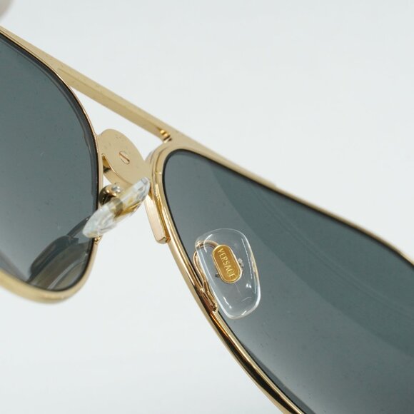 Versace VE2255 100287 Sunglasses Gold Aviator Frame, Dark Grey Lenses - Picture 8 of 12